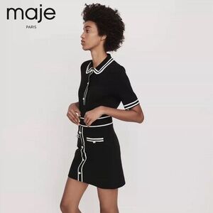 MAJE Two-Piece Mexico Sweater & Jeroma Skirt Set – Elegant Knit Matching Outfit